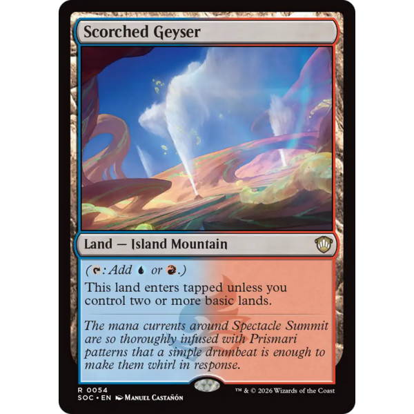 Magic: The Gathering Scorched Geyser (054) Lightly Played