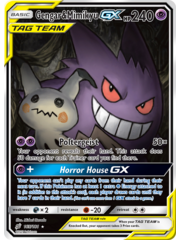 Pokemon Gengar & Mimikyu GX (Alternate Full Art) (165) Damaged Holofoil