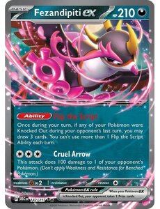 Pokemon Fezandipiti ex (142) Lightly Played Holofoil