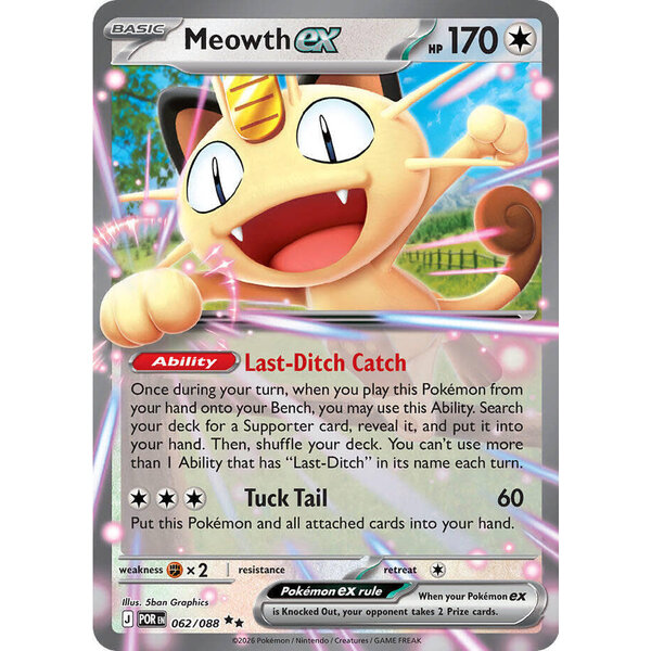 Pokemon Meowth ex (062) Lightly Played Holofoil