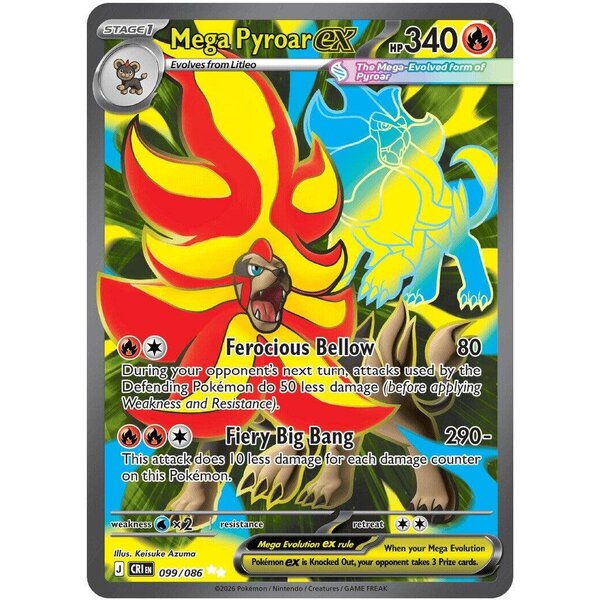 Pokemon Mega Pyroar ex (099) Lightly Played Holofoil