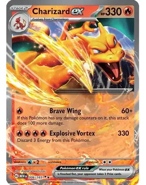 Pokemon Charizard ex (006) Lightly Played Holofoil