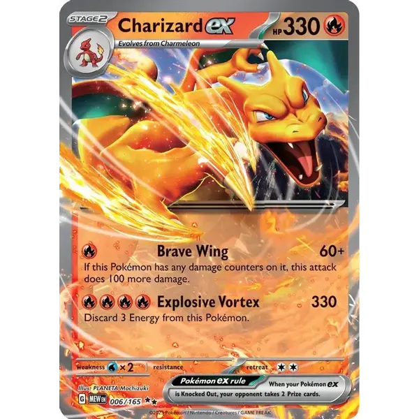 Pokemon Charizard ex (006) Lightly Played Holofoil