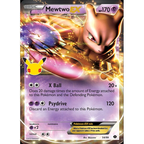 Pokemon Mewtwo EX (054) Near Mint Holofoil
