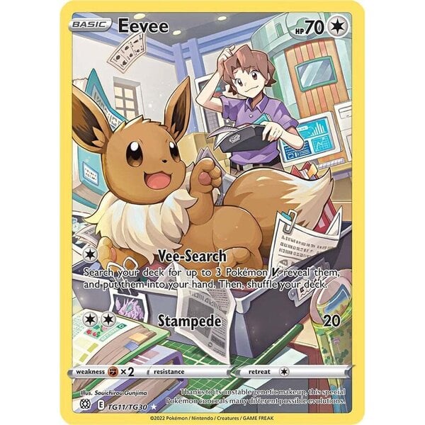 Pokemon Eevee (TG11) Moderately Played Holofoil