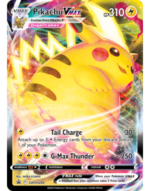 Pokemon Pikachu VMAX (SWSH286) Lightly Played Holofoil
