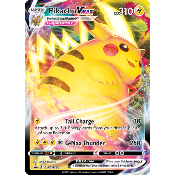 Pokemon Pikachu VMAX (SWSH286) Lightly Played Holofoil