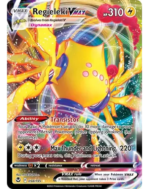 Pokemon Regieleki VMAX (058) Lightly Played Holofoil