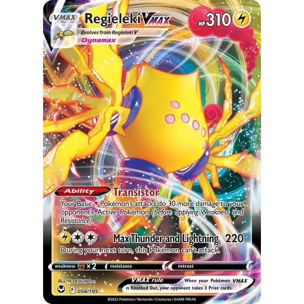Pokemon Regieleki VMAX (058) Lightly Played Holofoil