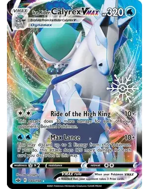 Pokemon Ice Rider Calyrex VMAX (Holiday Calendar) (046) Lightly Played