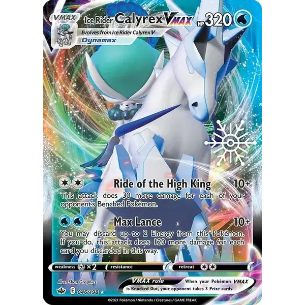 Pokemon Ice Rider Calyrex VMAX (Holiday Calendar) (046) Lightly Played