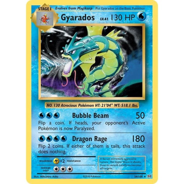 Pokemon Gyarados (034) Lightly Played Holofoil