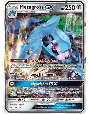 Pokemon Metagross GX (085) Lightly Played Holofoil