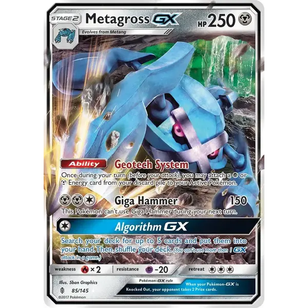 Pokemon Metagross GX (085) Lightly Played Holofoil