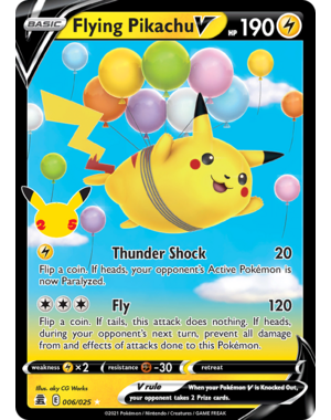 Pokemon Flying Pikachu V (006) Lightly Played Holofoil