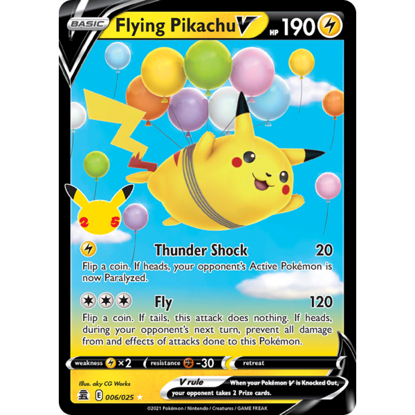 Pokemon Flying Pikachu V (006) Lightly Played Holofoil