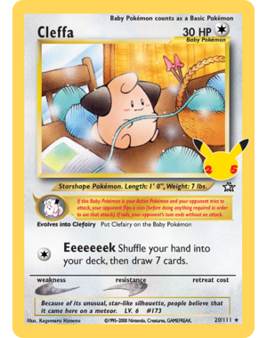 Pokemon Cleffa (020) Lightly Played Holofoil