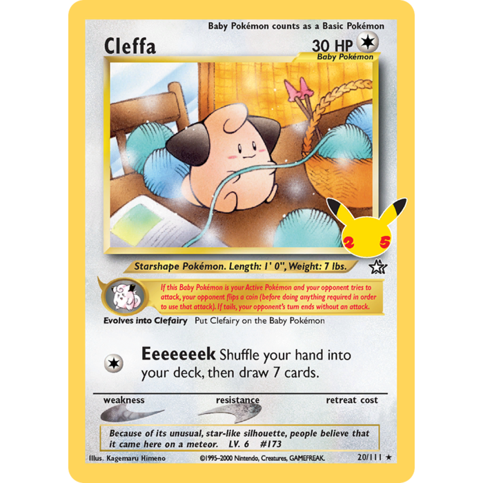 Pokemon Cleffa (020) Lightly Played Holofoil