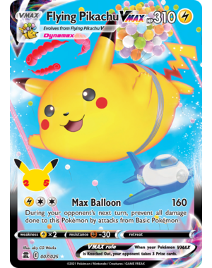 Pokemon Flying Pikachu VMAX (007) Lightly Played Holofoil