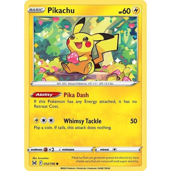 Pokemon Pikachu (052) Lightly Played Reverse Holofoil