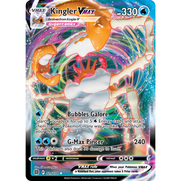 Pokemon Kingler VMAX (029) Lightly Played Holofoil