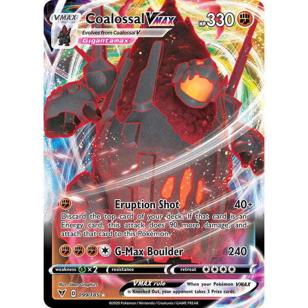 Pokemon Coalossal VMAX (099) Lightly Played Holofoil