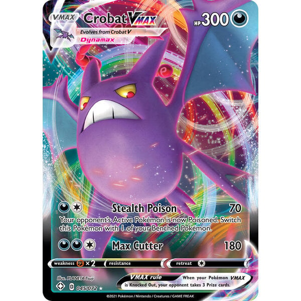 Pokemon Crobat VMAX (045) Lightly Played Holofoil