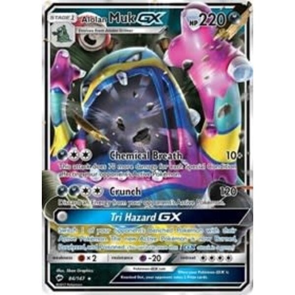 Pokemon Alolan Muk GX (084) Lightly Played Holofoil