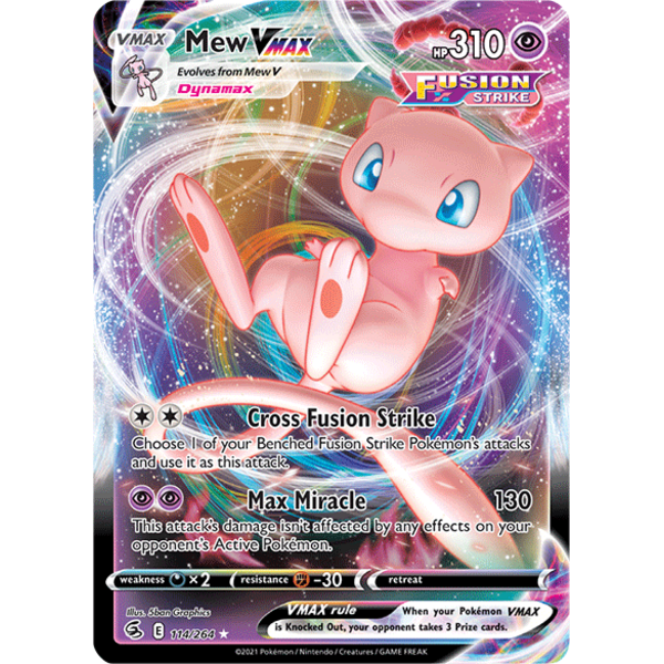 Pokemon Mew VMAX (114) Near Mint Holofoil