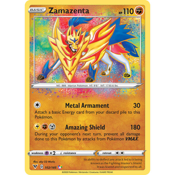 Pokemon Zamazenta (102) Lightly Played Holofoil