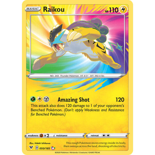 Pokemon Raikou (050) Lightly Played Holofoil