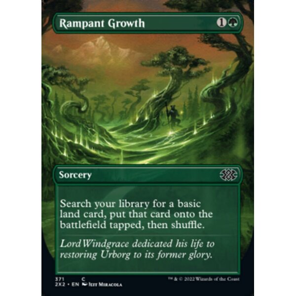 Magic: The Gathering Rampant Growth (Borderless Alternate Art) (371) Lightly Played Foil