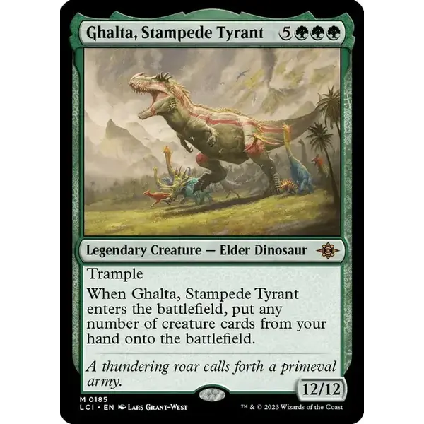 Magic: The Gathering Ghalta, Stampede Tyrant (185) Lightly Played