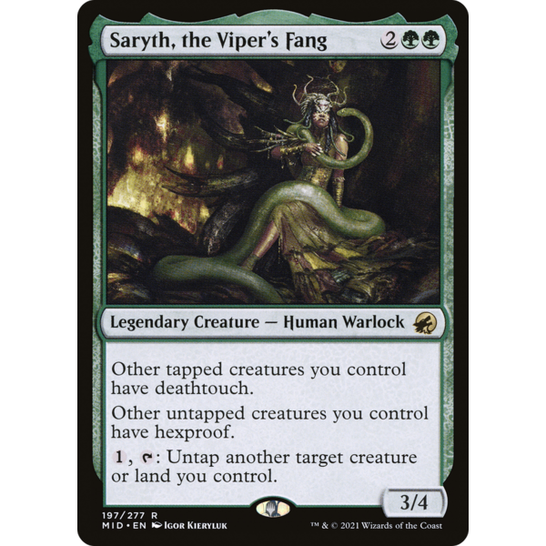Magic: The Gathering Saryth, the Viper's Fang (197) Lightly Played