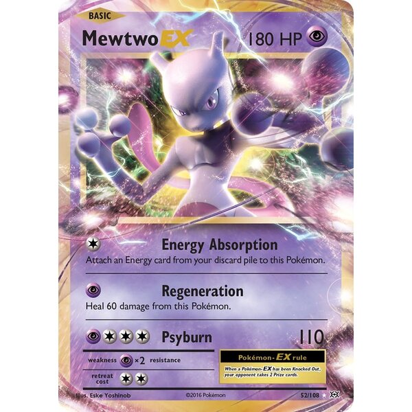 Pokemon Mewtwo EX (052) Lightly Played Holofoil