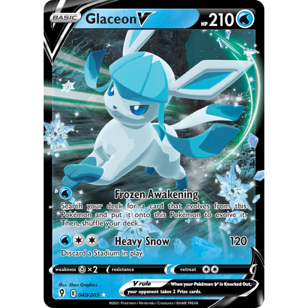 Pokemon Glaceon V (040) Lightly Played Holofoil