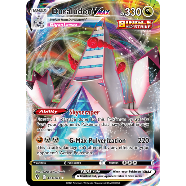 Pokemon Duraludon VMAX (123) Lightly Played Holofoil