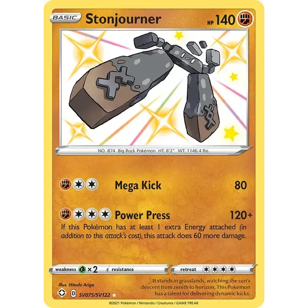 Pokemon Stonjourner (SV075) Lightly Played Holofoil