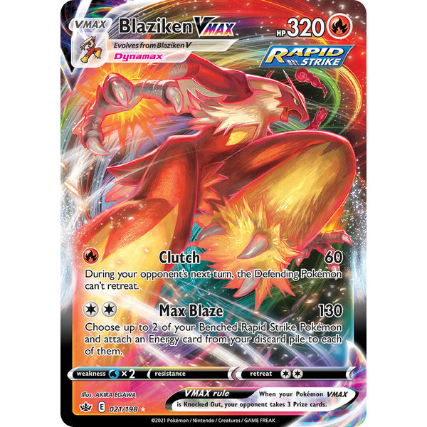 Pokemon Blaziken VMAX (021) Lightly Played Holofoil