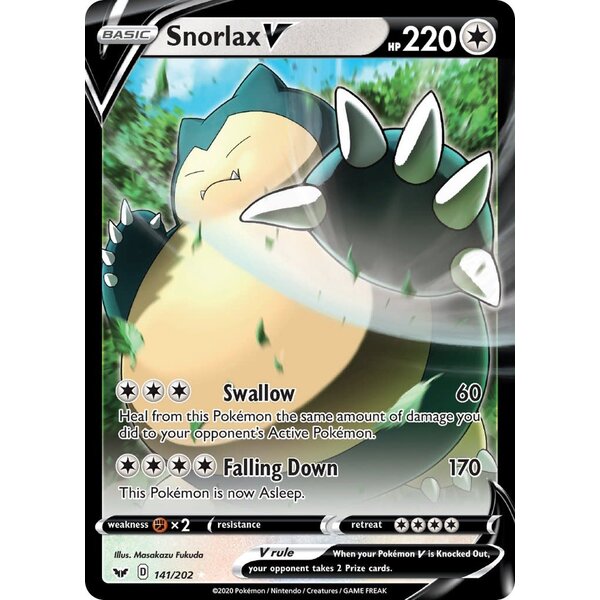 Pokemon Snorlax V (141) Lightly Played Holofoil