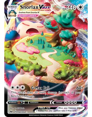 Pokemon Snorlax VMAX (142) Near Mint Holofoil