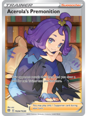 Pokemon Acerola's Premonition (TG24) Lightly Played Holofoil