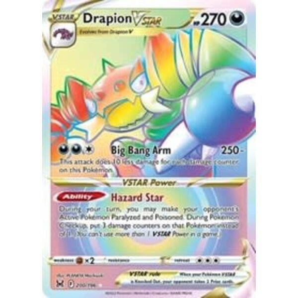 Pokemon Drapion VSTAR (Secret) (200) Lightly Played Holofoil