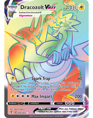 Pokemon Dracozolt VMAX (Secret) (210) Lightly Played Holofoil