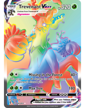 Pokemon Trevenant VMAX (Secret) (206) Lightly Played Holofoil