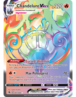 Pokemon Chandelure VMAX (Secret) (265) Lightly Played Holofoil