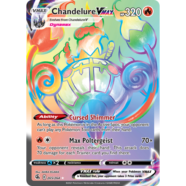Pokemon Chandelure VMAX (Secret) (265) Lightly Played Holofoil