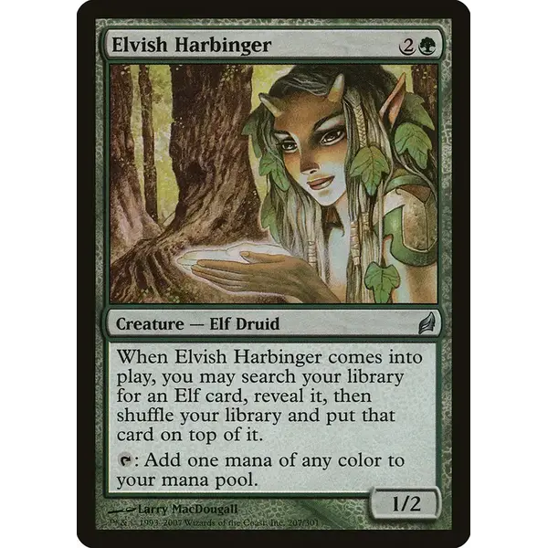 Magic: The Gathering Elvish Harbinger (207) Lightly Played
