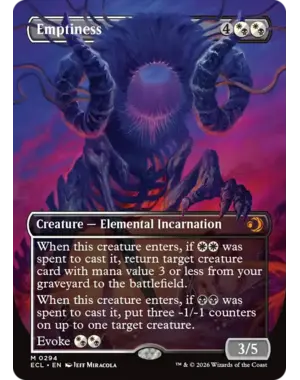 Magic: The Gathering Emptiness (Borderless) (294) Lightly Played