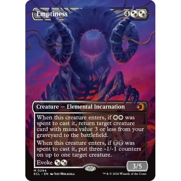 Magic: The Gathering Emptiness (Borderless) (294) Lightly Played